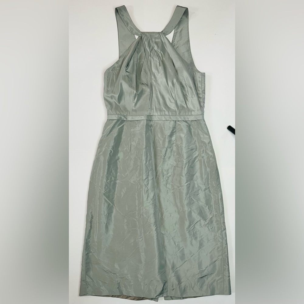 J Crew silk dress, silver/grey, size 2